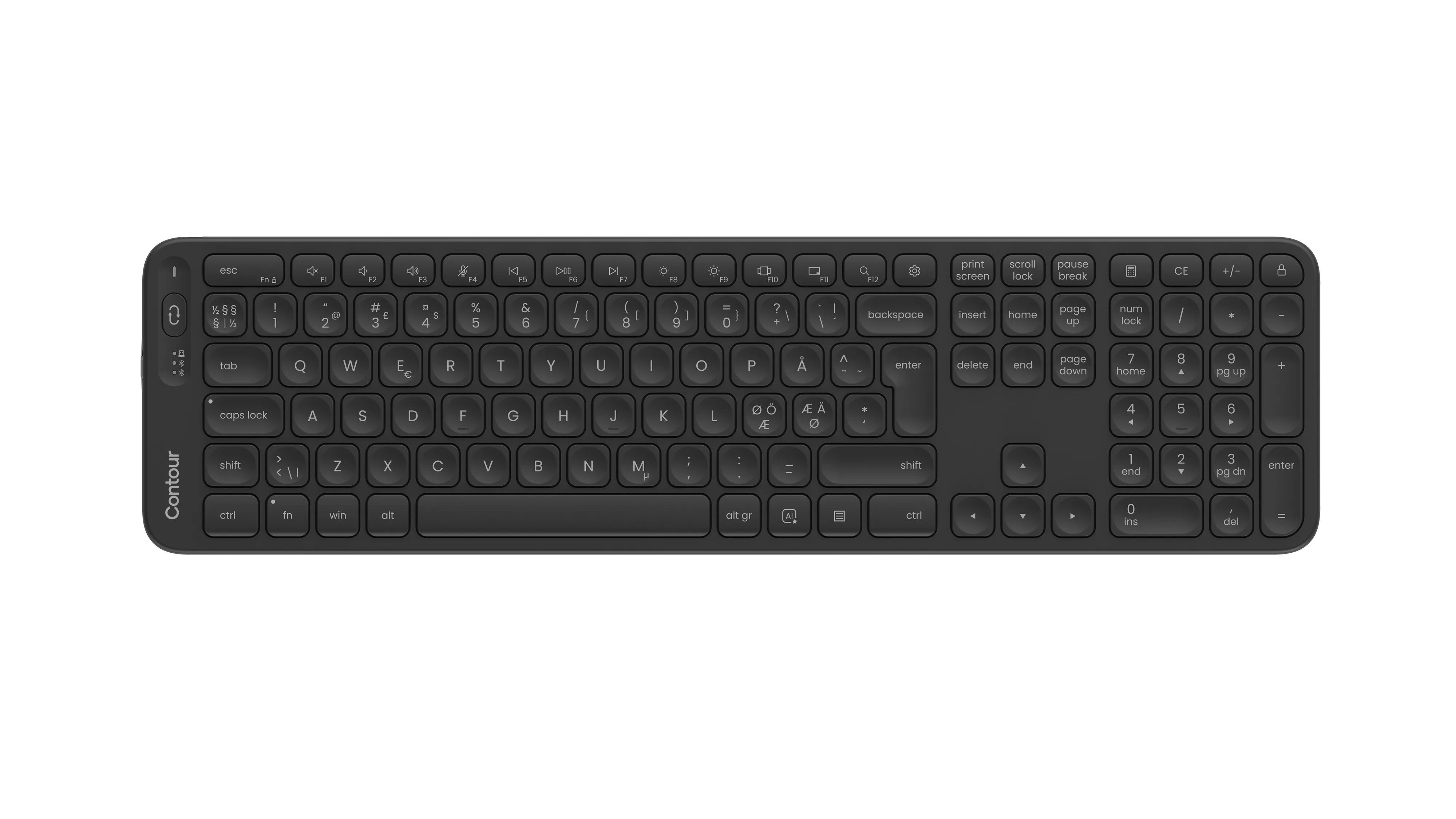 Contour Design Balance Full-Size trådlös ergonomisk tangentbord, svart Contour Design Balance Full-Size trådlös ergonomisk tangentbord, svart