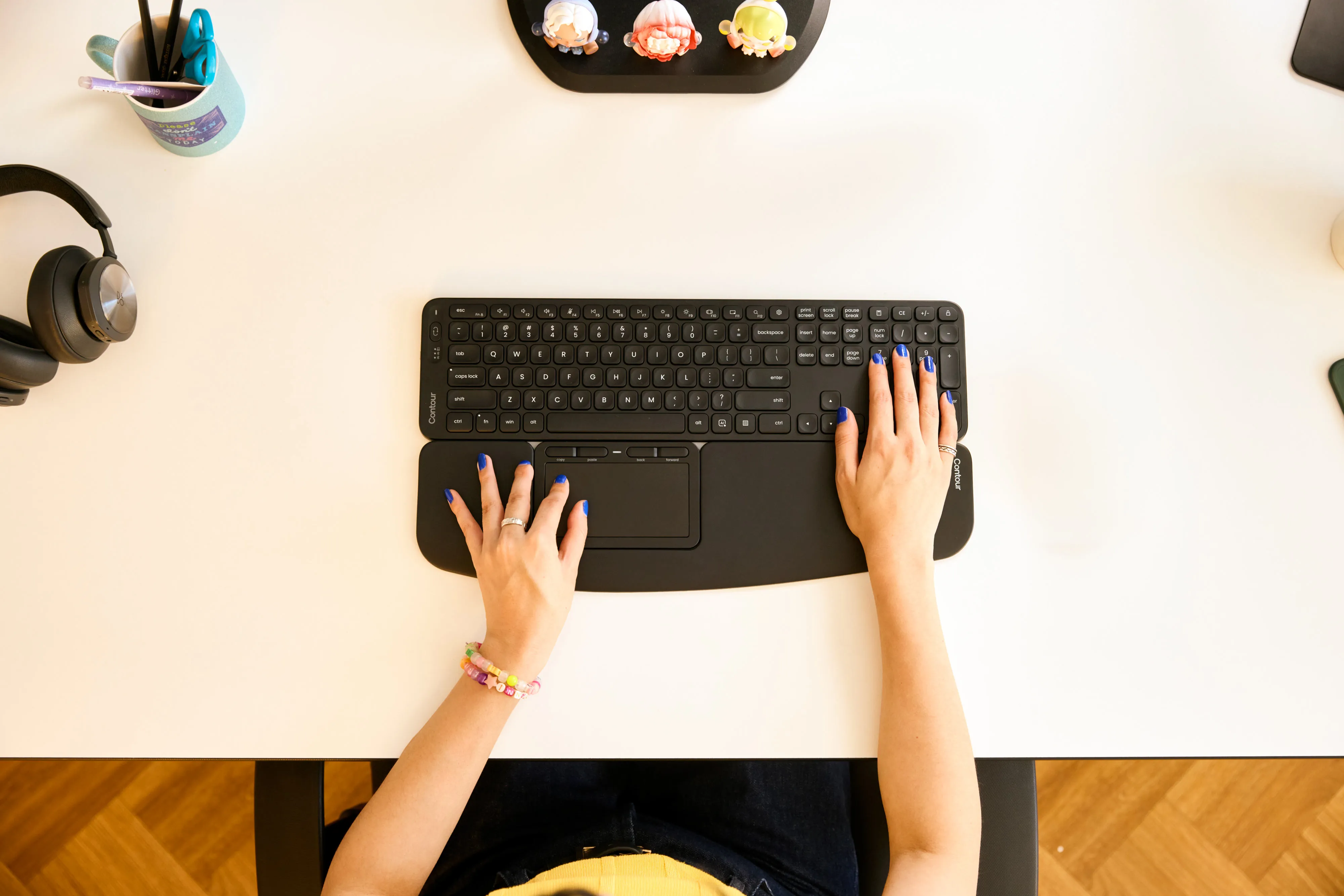 Contour Design Balance Full-Size trådlös ergonomisk tangentbord, svart Contour Design Balance Full-Size trådlös ergonomisk tangentbord, svart