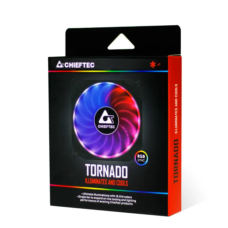 CHIEFTEC Tornado RGB Retail, 120mm - case fan, black