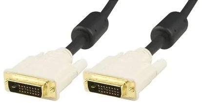 Deltaco DVI-D - DVI-D - cable, Dual, 3 m, Black/White