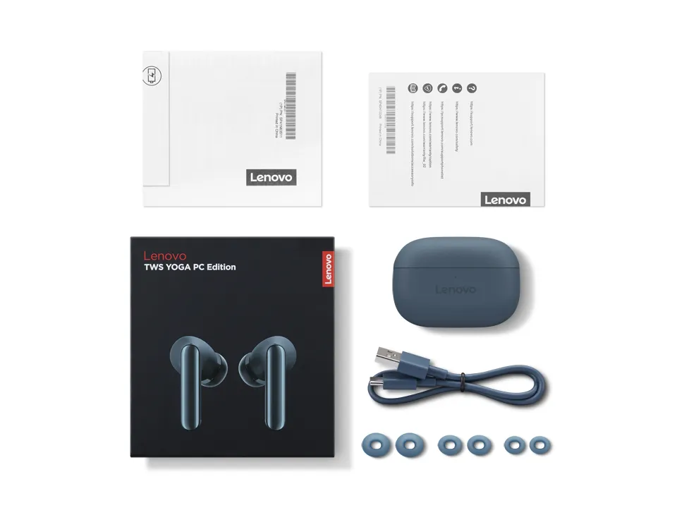 Lenovo Yoga TWS - tr&aring;dl&ouml;sa in-ear h&ouml;rlurar, Tidal Teal