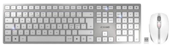 CHERRY DW 9100 SLIM -langaton n&auml;pp&auml;imist&ouml; ja hiiri, hopea