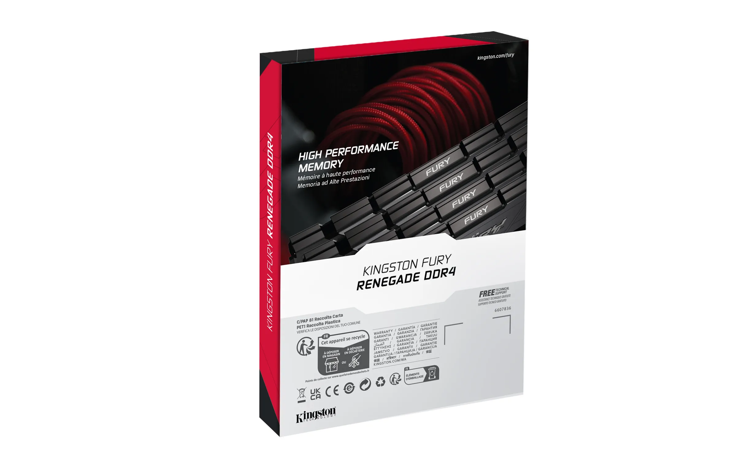 Kingston FURY Renegade 16GB (2 x 8GB) DDR4 3600 MHz, CL16 - memory, Black