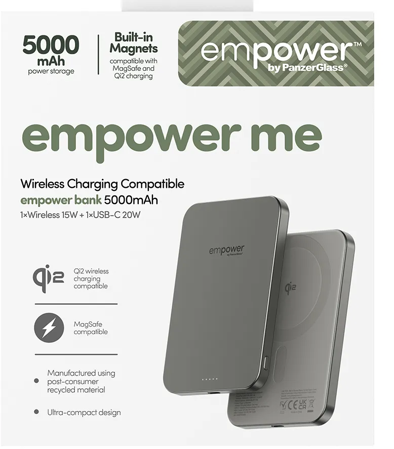 Panzerglass EMPOWER Powerbank - 5000MAH Titanium