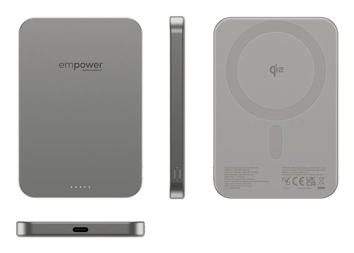 Panzerglass EMPOWER Powerbank - 5000MAH Titanium