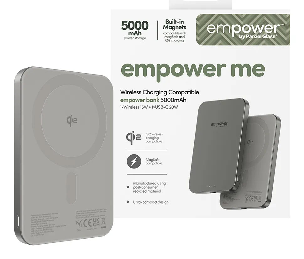 Panzerglass EMPOWER Powerbank - 5000MAH Titanium