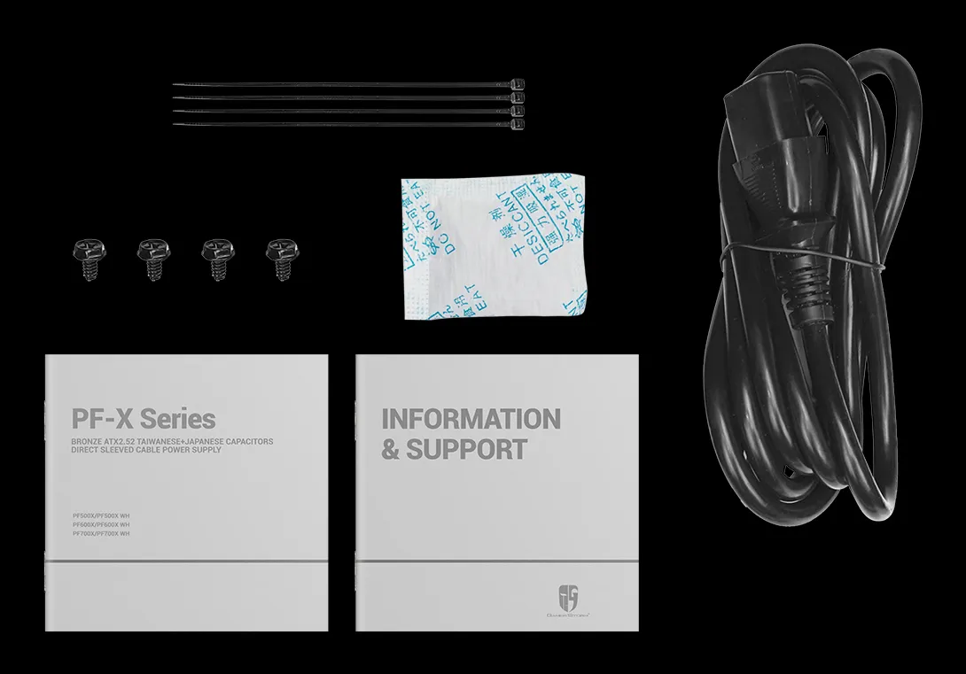 DeepCool PF500X 500W -virtalähde, 80 Plus Bronze