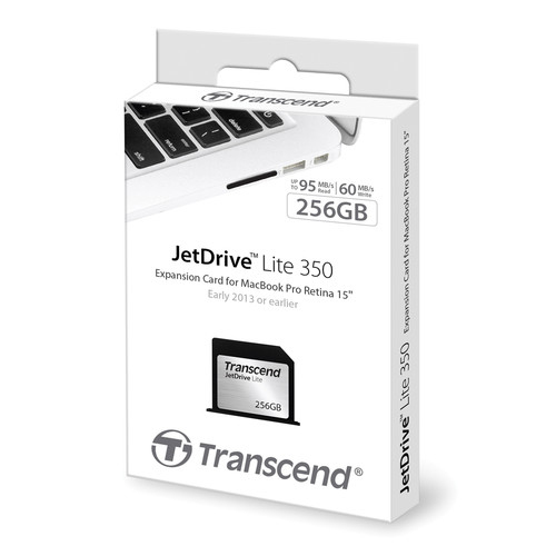 Transcend JetDrive Lite 350 256GB Expansion Card UHS-I V30 card, Black, Silver