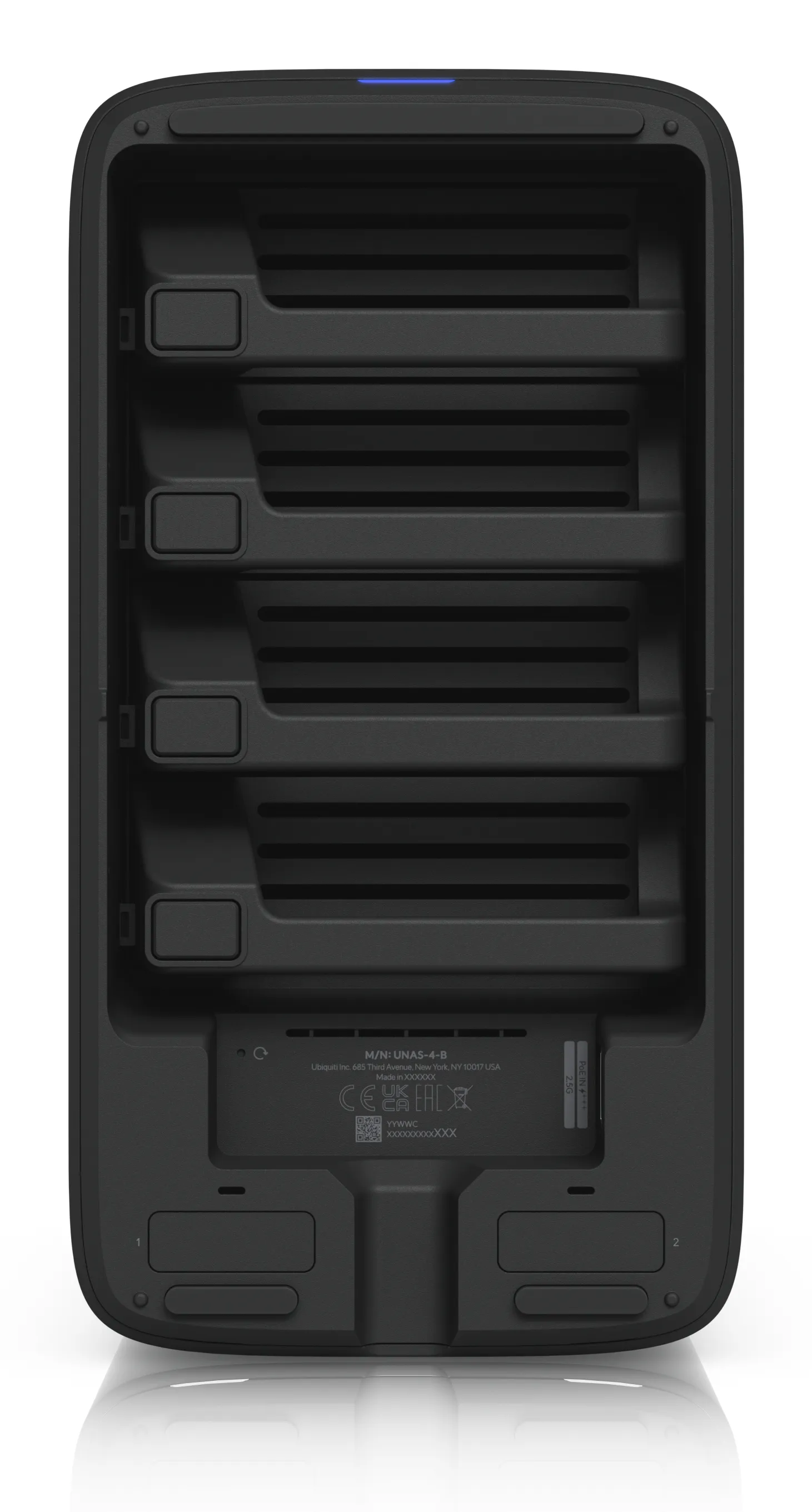 Ubiquiti UniFi UNAS 4 - N&auml;tverkslagring, Svart