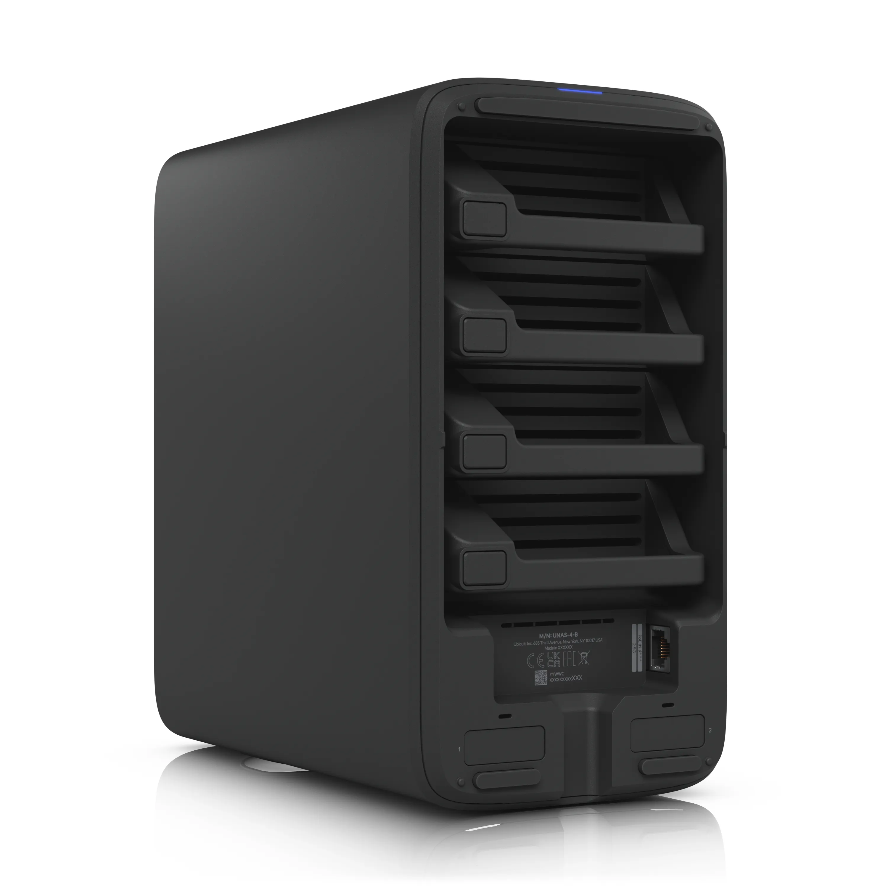Ubiquiti UniFi UNAS 4 - N&auml;tverkslagring, Svart