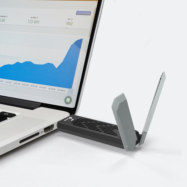 TP-LINK BE6500 High Gain Tri-Band Wi-Fi 7 USB Adapter 2882Mbps at 6GHz + 2882Mbps at 5GHz + 688Mbps at 2.4GHz