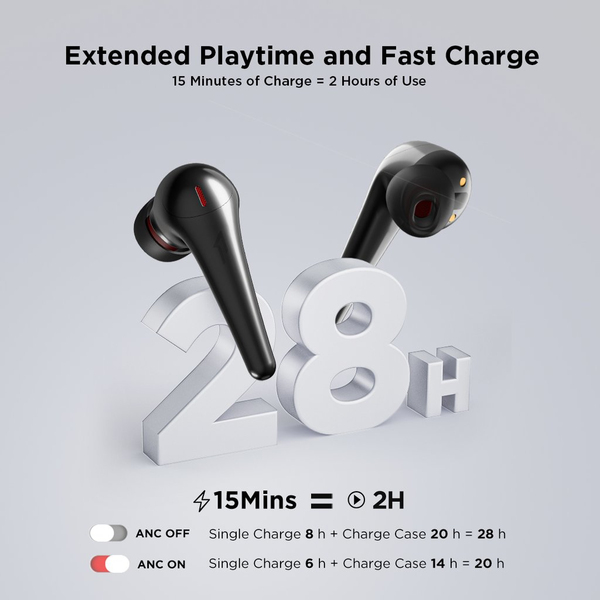 1MORE ComfoBuds Pro, Black True Wireless ANC with QuietMax