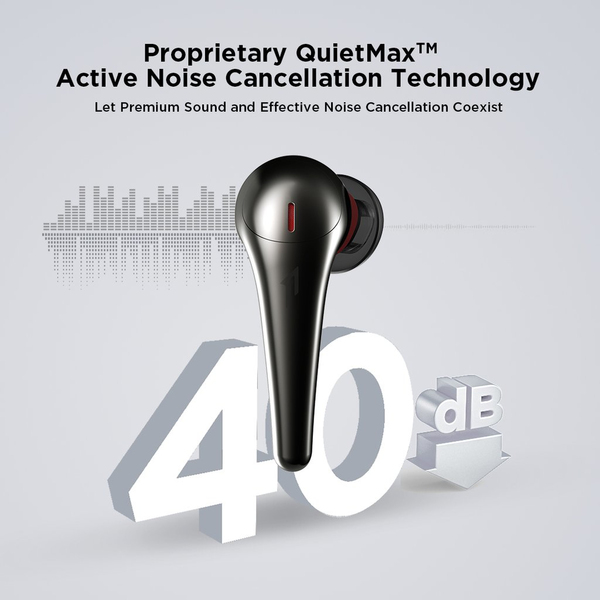 1MORE ComfoBuds Pro, Black True Wireless ANC with QuietMax