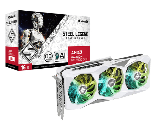 ASRock Radeon RX 7900 GRE Steel Legend 16GB - Graphics card