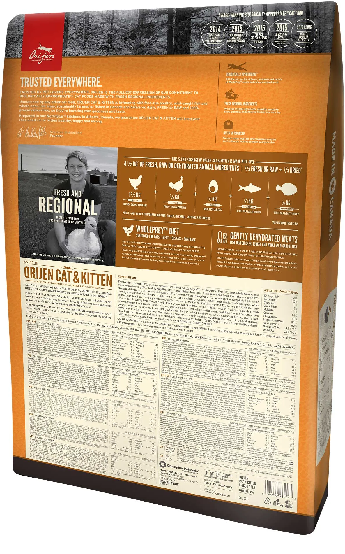 ORIJEN Cat & Kitten, Dry food for cats, 340g