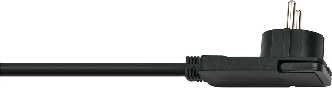Brennenstuhl extension cable for indoor use, Angled Flat Plug, 10m, Black