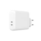 GEAR Charger 220V 2xUSB-C PD 60W White