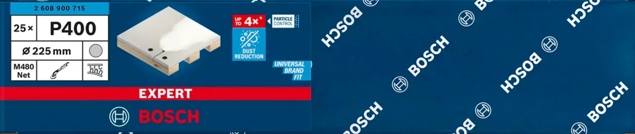 Bosch mesh structure sanding sheet M480 225mm K400 25x - 2608900715 EXPERT RANGE