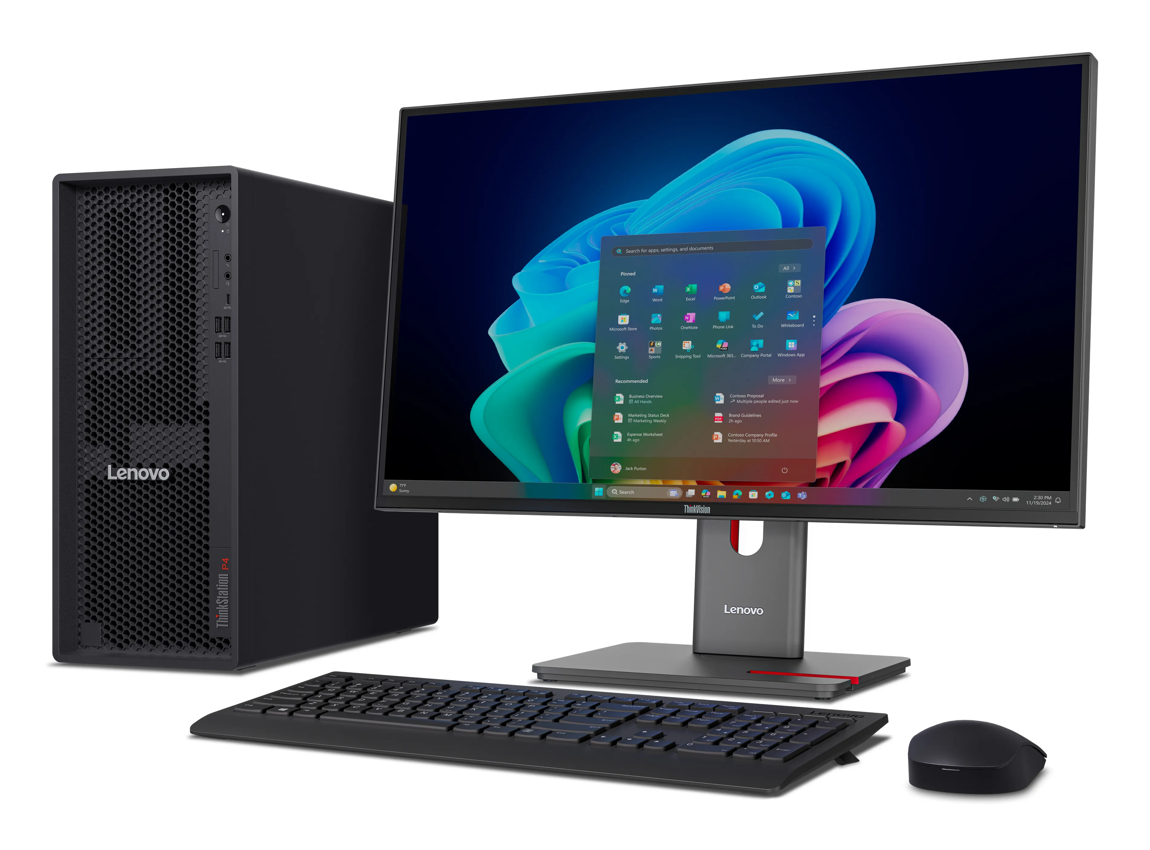 Lenovo ThinkStation P4 Ryzen 7 PRO 9755, 64GB, 1TB, AMD Radeon Graphics Workstation, Tower, Black