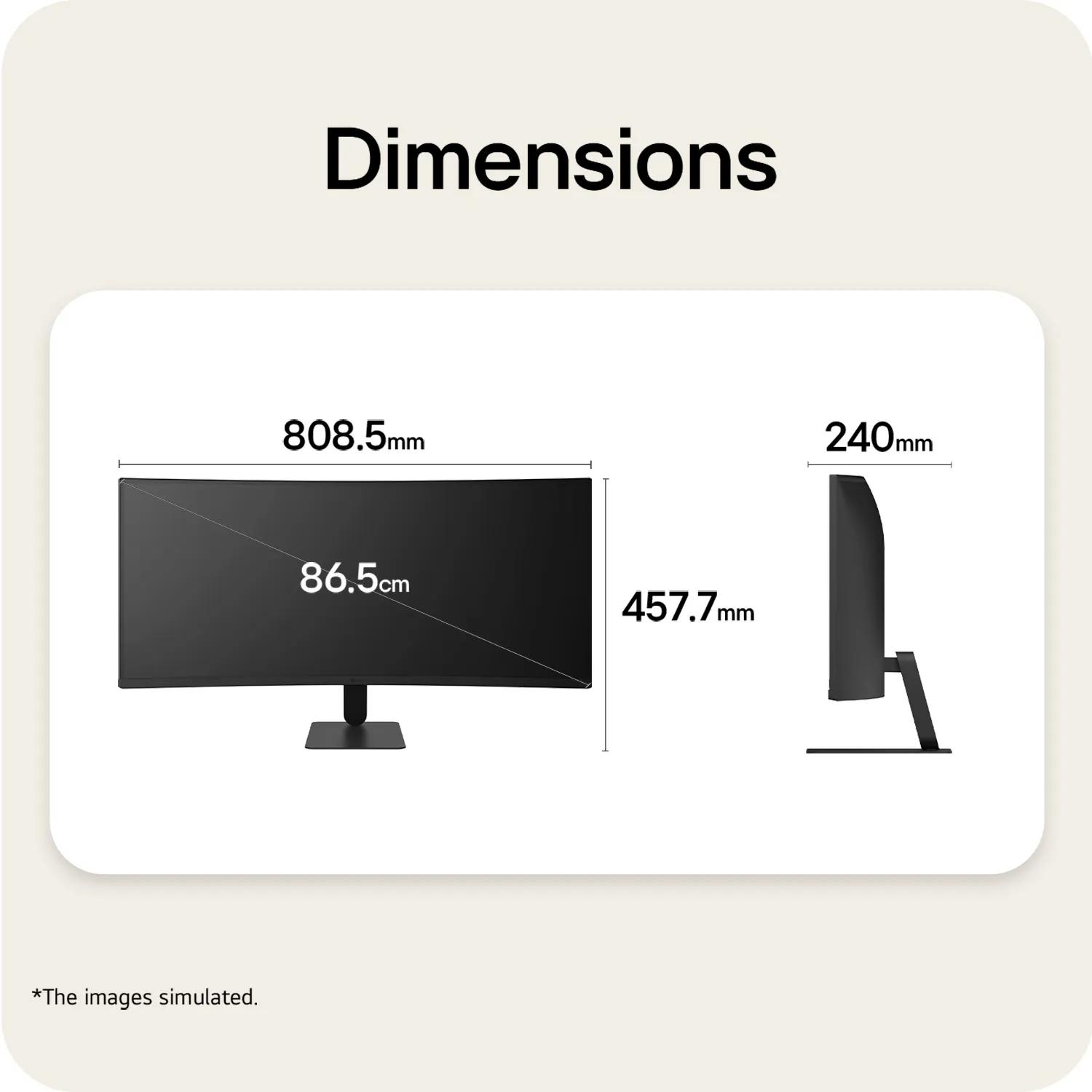 LG 34U601B-B 34" Dual WQHD, VA Curved Gaming Monitor with HDR10 and 120 Hz