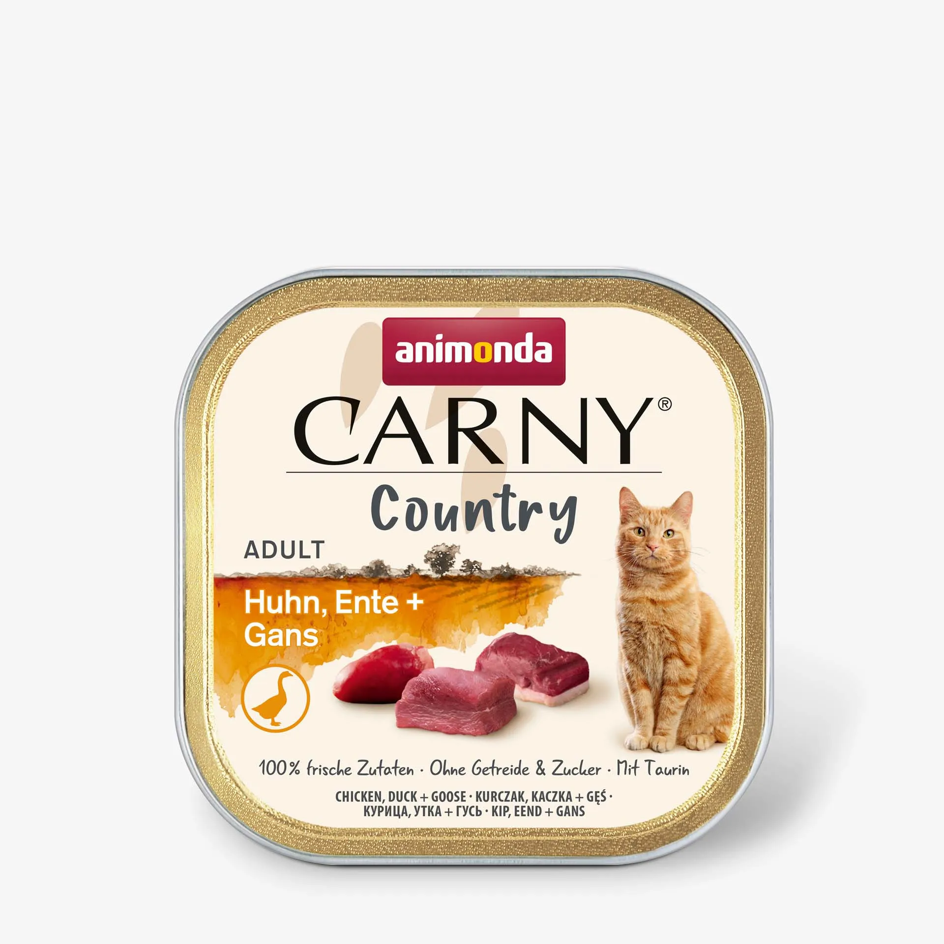 ANIMONDA Carny Country Chicken, Duck &amp; Goose, Wet food for cats, Adult, Grain Free, 100g