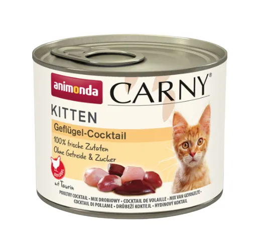 Animonda Carny Kitten Poultry Cocktail, Wet food for cats, 200g