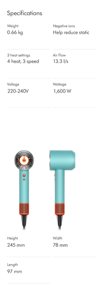 Dyson Supersonic HD07 - hairdryer, Nickel/Copper