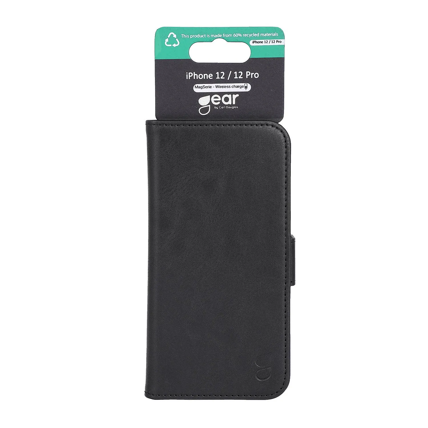 GEAR Wallet, iPhone 12 / 12 Pro - pl&aring;nboksfodral, Svart