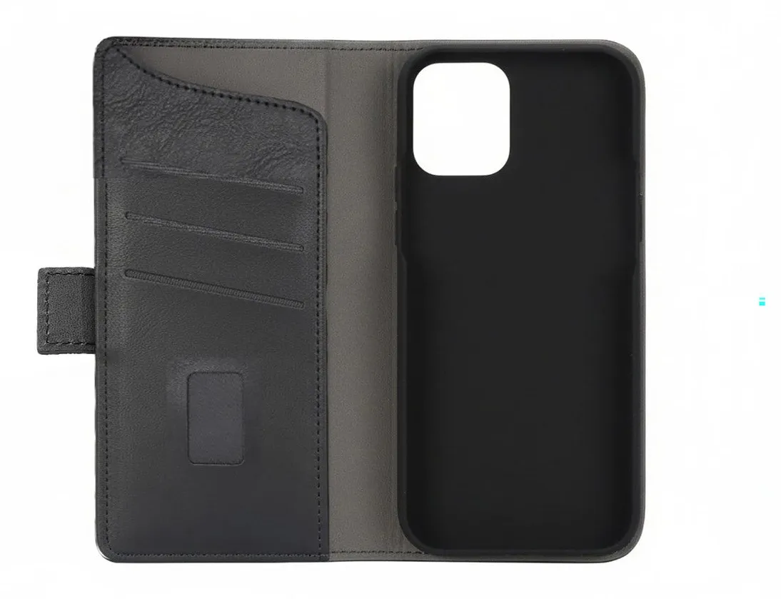 GEAR Wallet, iPhone 12 / 12 Pro - pl&aring;nboksfodral, Svart