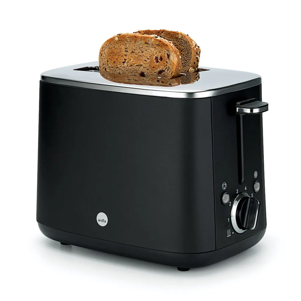 Wilfa TO2B-1000 Lunch - Toaster, 1000W, Matte Black