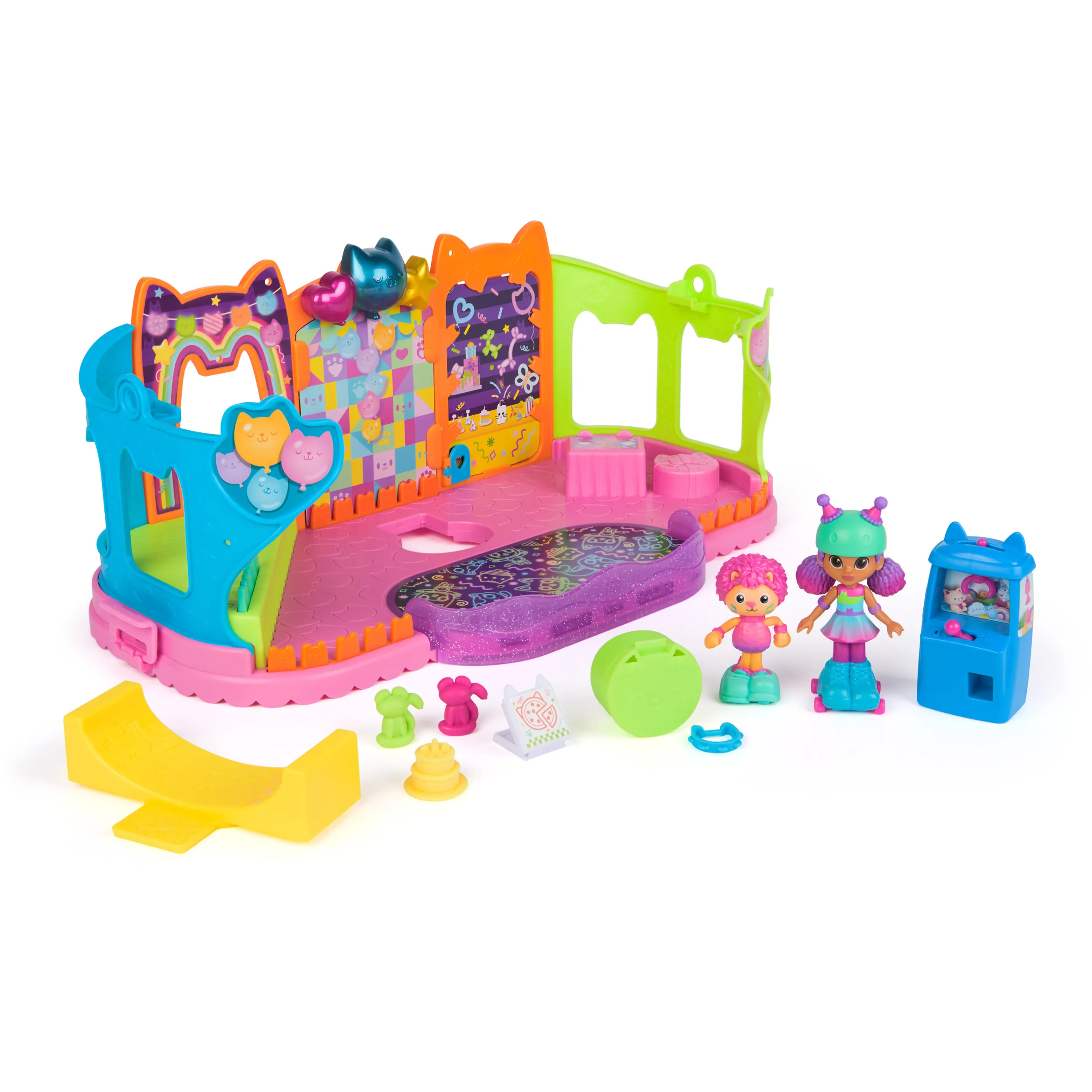 Spin Master Gabby's Dollhouse Party Room Playset - Skate Park Attic, Toy Figure