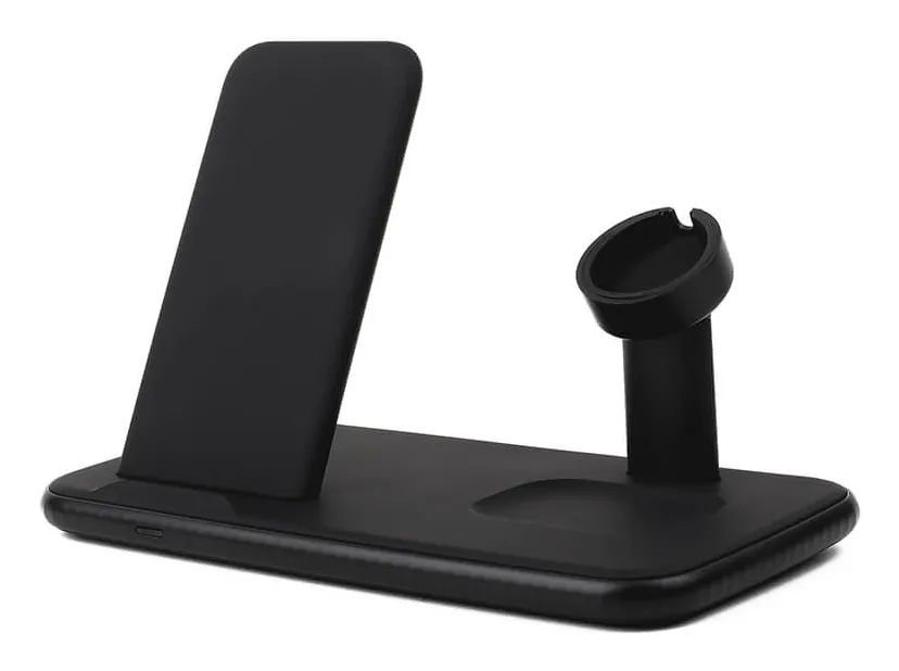GEAR Langaton Tripple QI Laturi USB-C Ansl. 20W Musta Mobil/Watch/Airpods