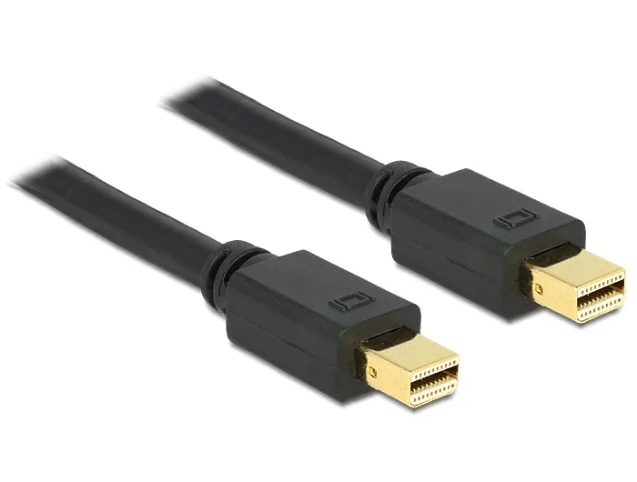 De-Lock mini DisplayPort &ndash; mini DisplayPort 1.2 - cable, 2 m, Black