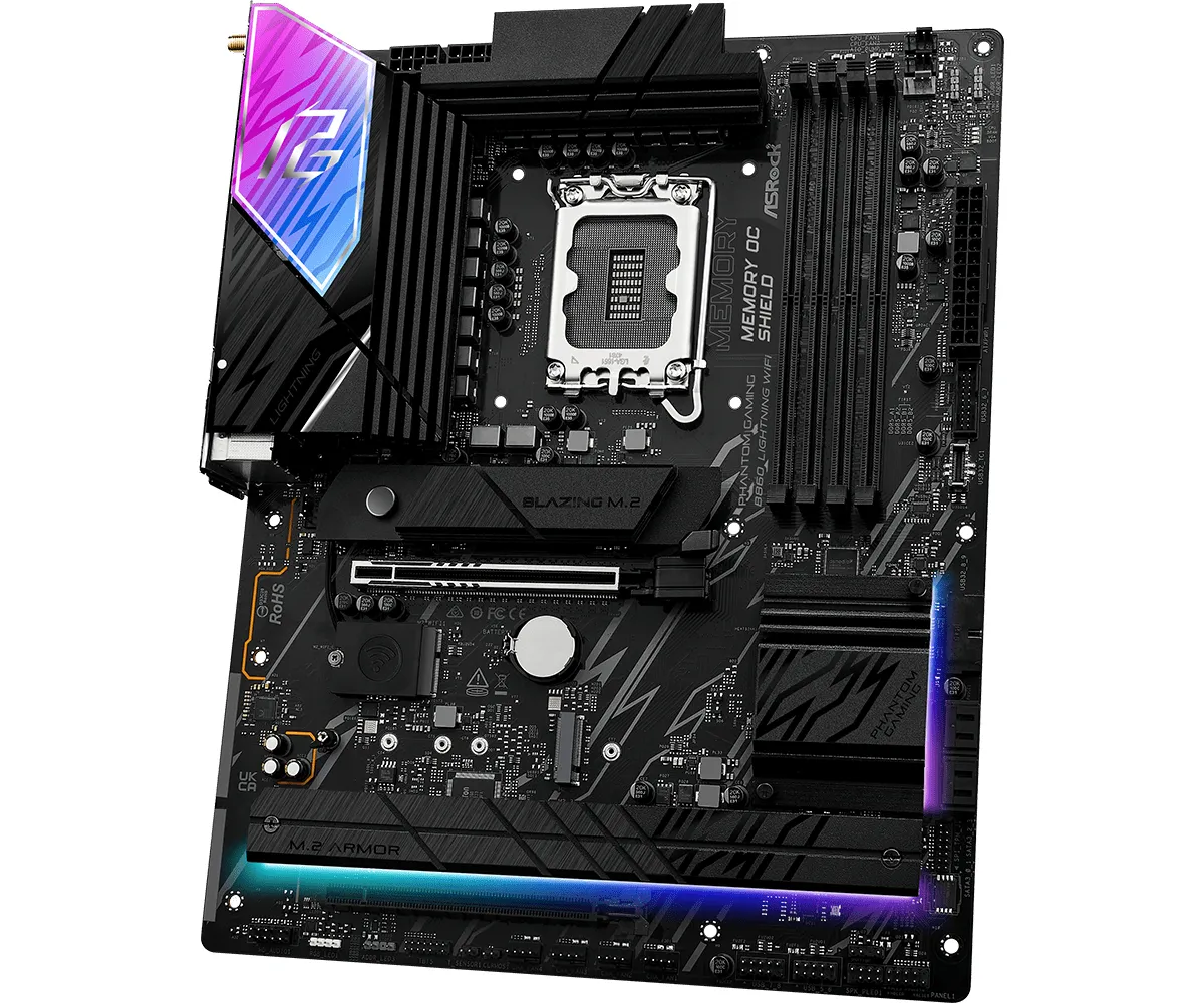 ASRock Phantom Gaming B860 Lightning WiFi 6E LGA 1851 ATX DDR5 - motherboard