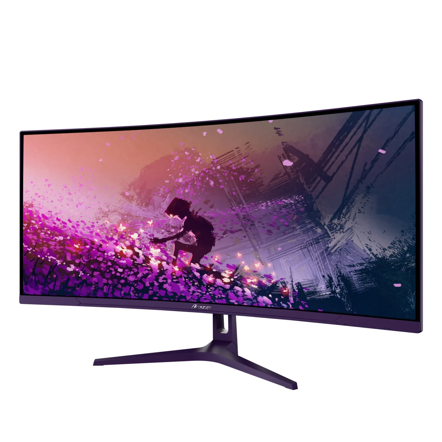 Arozzi 34&quot; Nova. QHD, 165Hz, 1ms, VA - curved spelsk&auml;rm, Lila