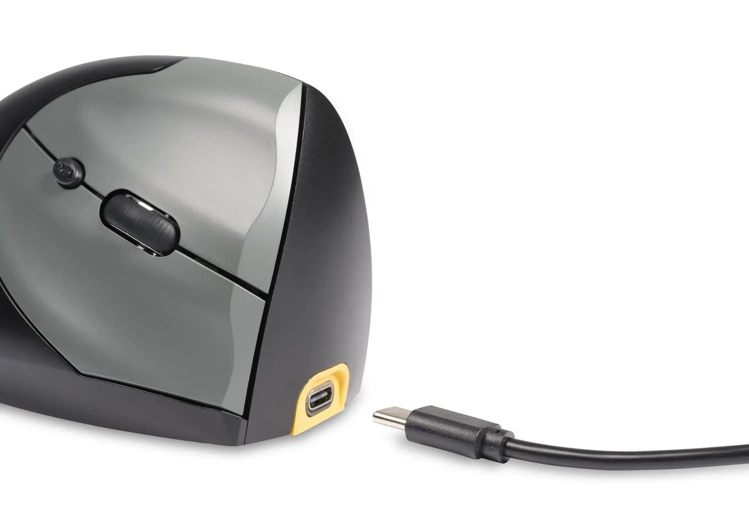 BakkerElkhuizen HandShake tr&aring;dl&ouml;s ergonomisk mus, vit/svart