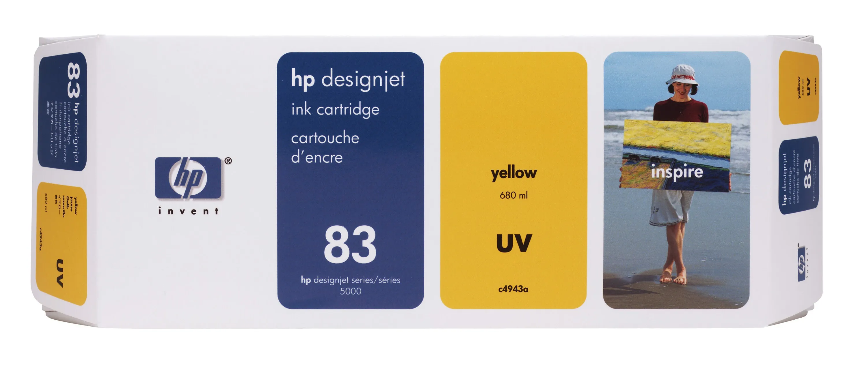 HP No. 83 UV yellow Ink cartridge 680 ml for DJ 5000