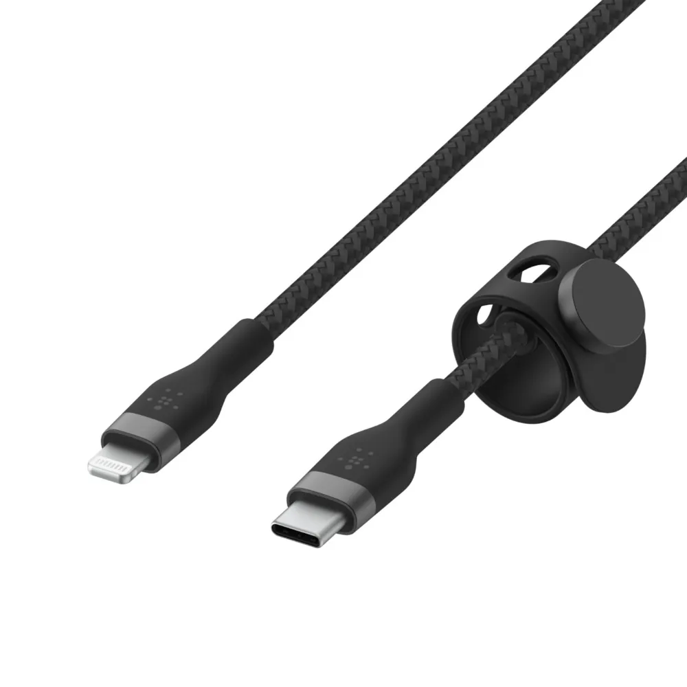 BOOST CHARGE USB-C to LTG_Braided Silicon, 3m, Black