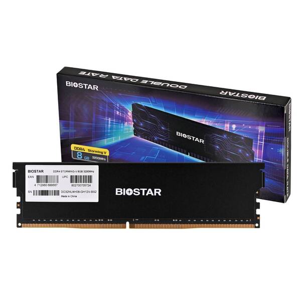 BIOSTAR Storming Series 16GB (1 x 16GB) DDR4 3200 MHz, CL16 Memory