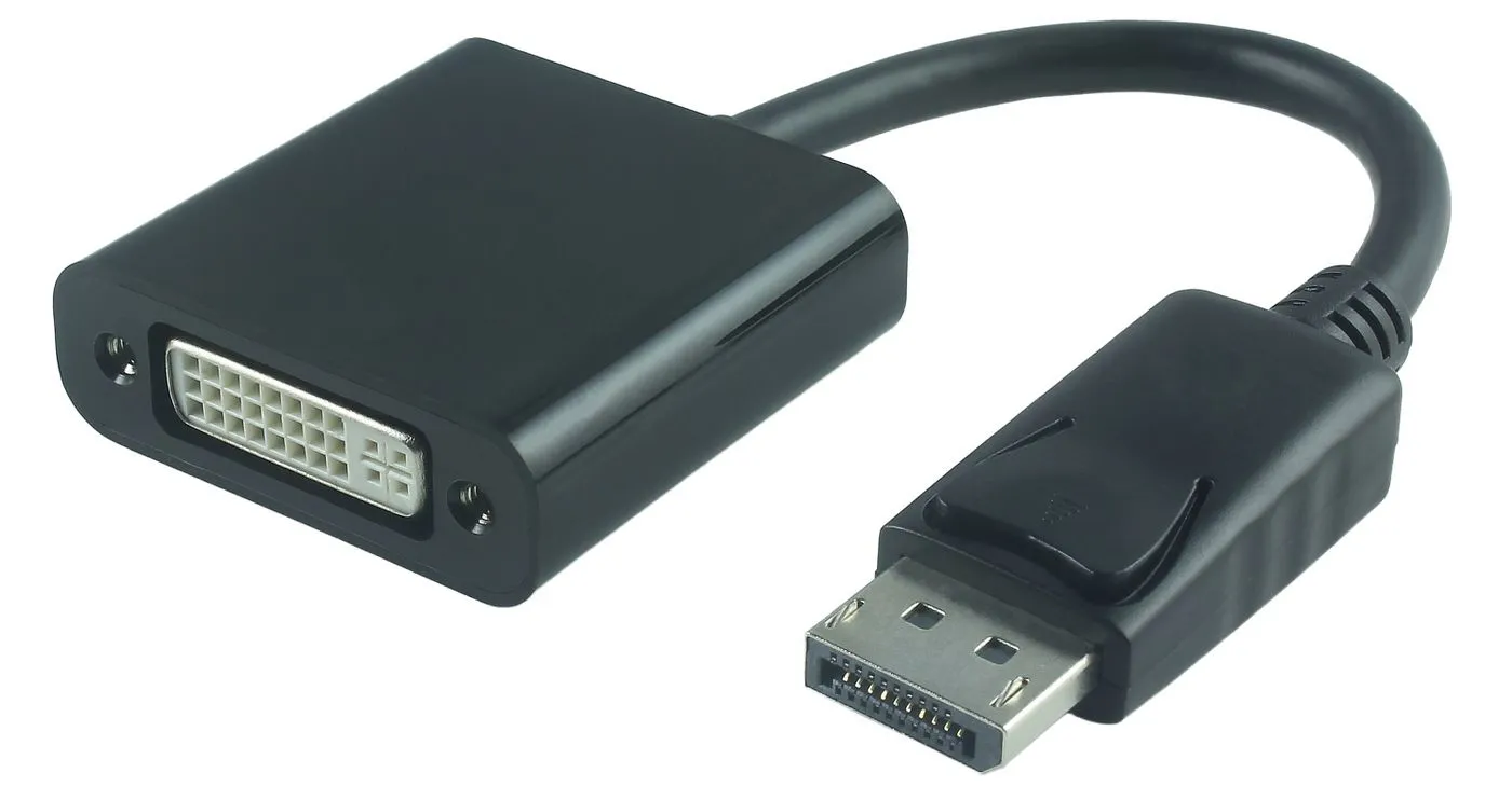 MicroConnect Adapter Displayport to DVI, M/F - adapter, Black