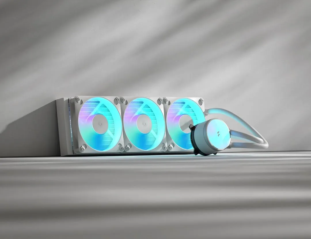Fractal Design Radius 360 ARGB -nestej&auml;&auml;hdytin, valkoinen