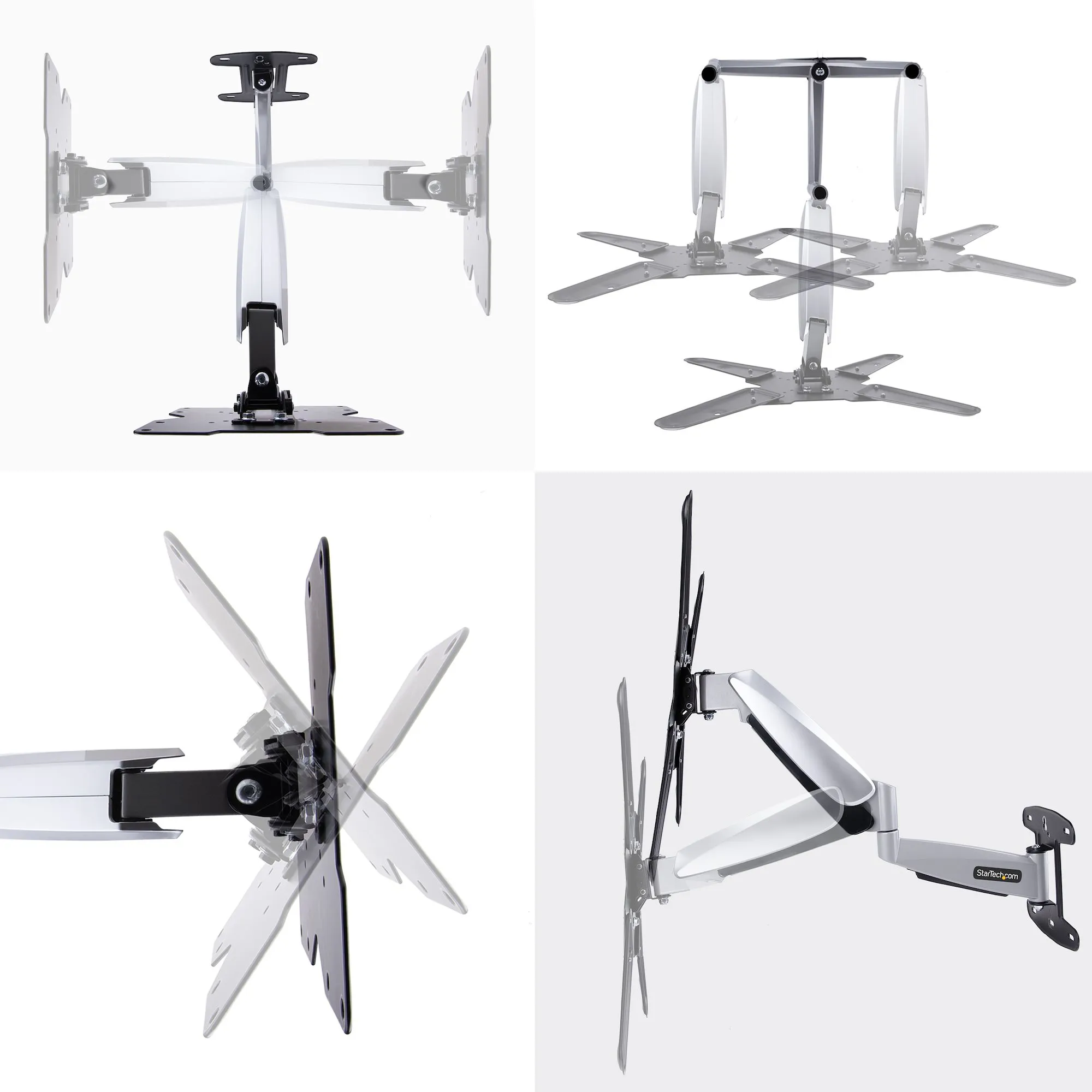 STARTECH.COM VESA TV Wall Mount Adjustable Full Motion TV Wall Mount For 23-55inch Displays Extendable/Tilting/Swivel TV Wall Mount