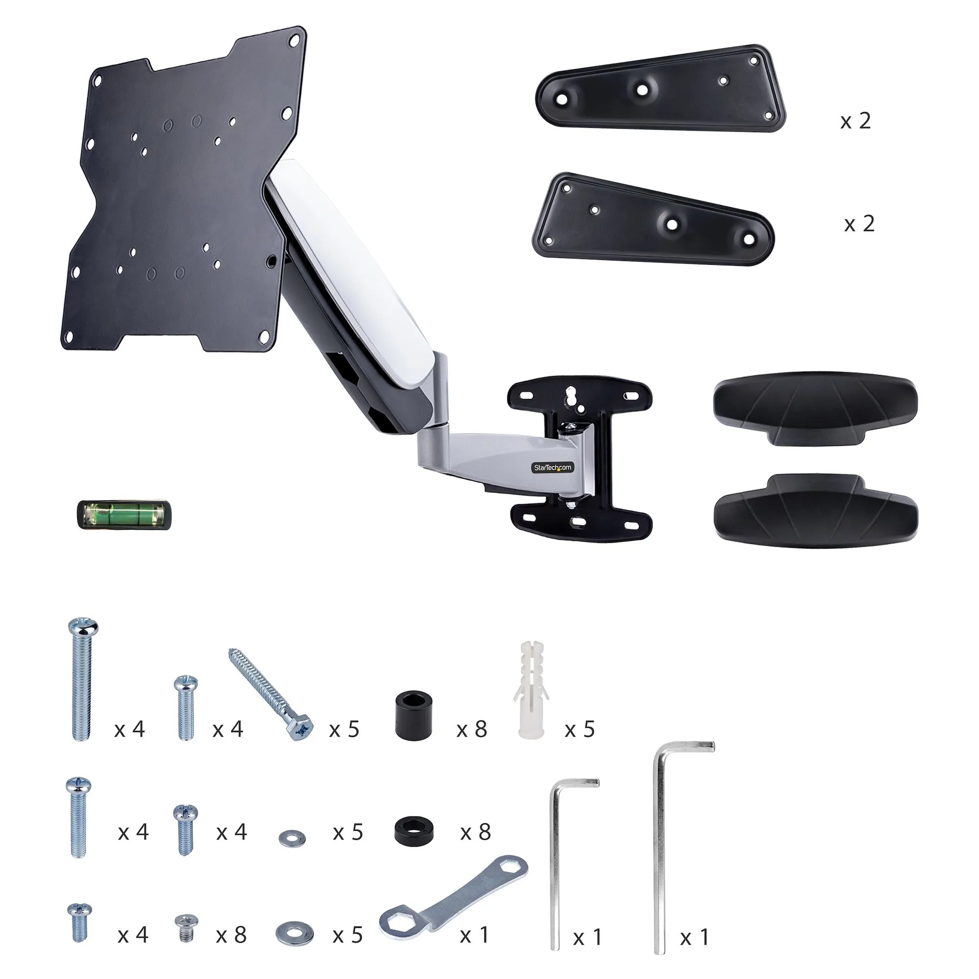 STARTECH.COM VESA TV Wall Mount Adjustable Full Motion TV Wall Mount For 23-55inch Displays Extendable/Tilting/Swivel TV Wall Mount