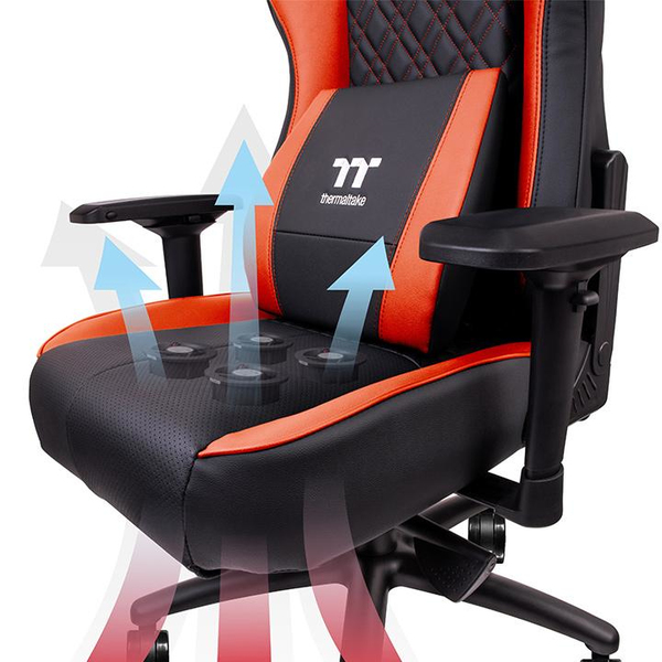 ThermalTake X Comfort Air - Gaming chair - Black Red