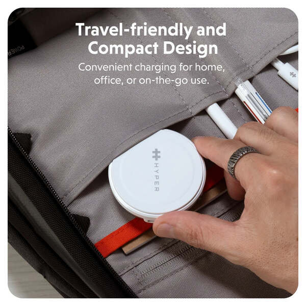 Hyper Hyperjuice QI2 2-IN-1 Magnetic Charging Stand White