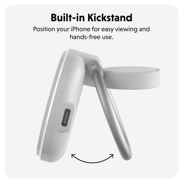 Hyper Hyperjuice QI2 2-IN-1 Magnetic Charging Stand White