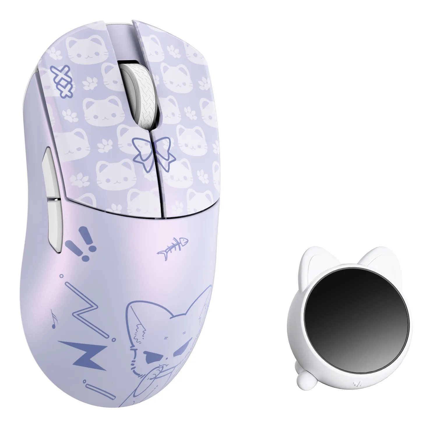 WLMouse HUAN Nekko tr&aring;dl&ouml;s gamingmus, svart
