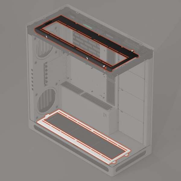 HAVN HS 420 Fan Brackets for 360mm Radiator - White