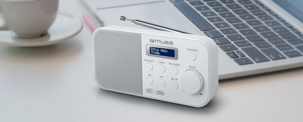 Muse M-109 DB, DAB+, FM - b&auml;rbar radio, vit