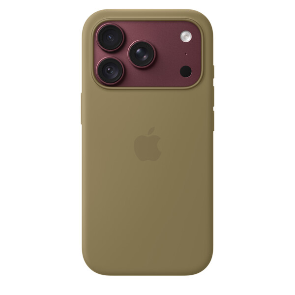 Apple iPhone 18 Pro -silikonikuori MagSafella, oliivinvihre&auml;